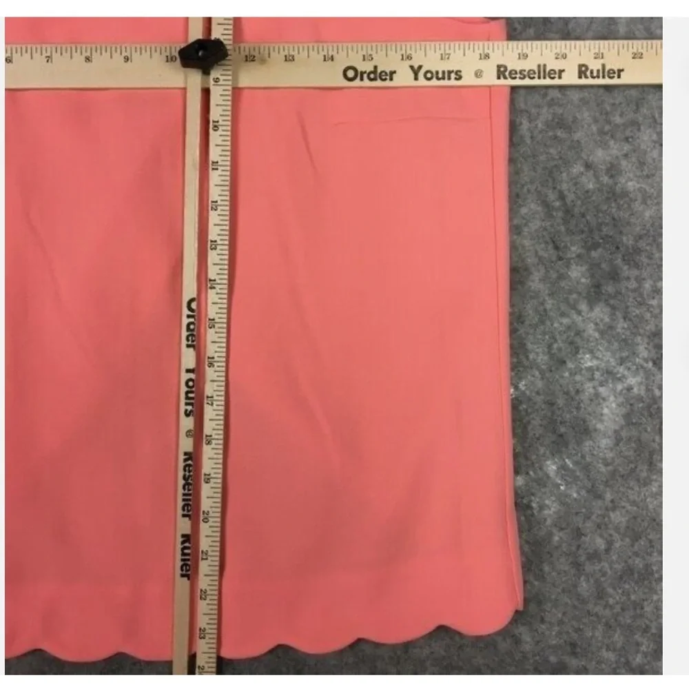 ❤️❤️ J Crew Top Scallop Hem Open Overlapped Back Solid Casual Preppy Pink XXS